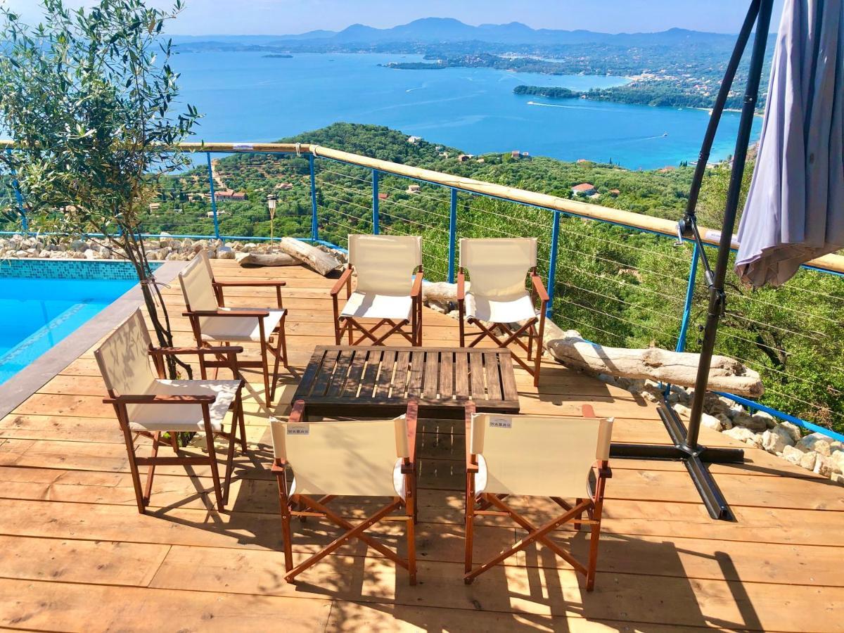 House Tanna Of Villa Intaba Spectacular Sea Views Corfiot Riviera Spartilas Corfu Island Greece Close To Ipsos Beach Spartylas Екстер'єр фото